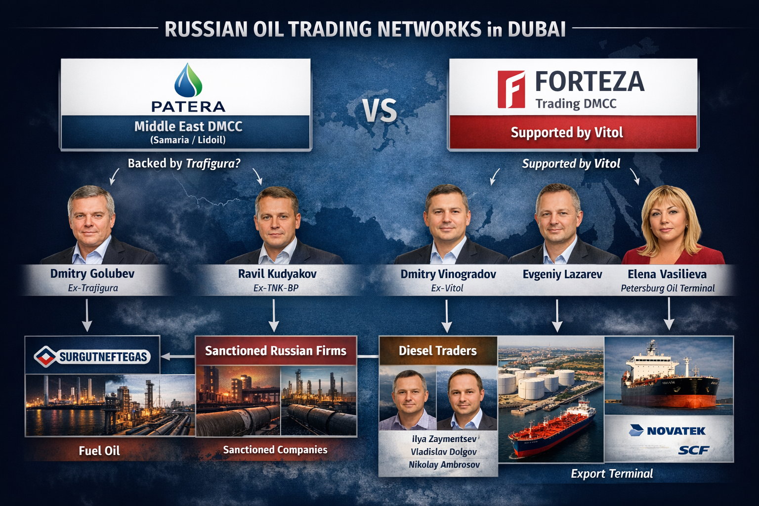 Patera vs Forteza Trader connections Links to Russian oil producers and terminals
