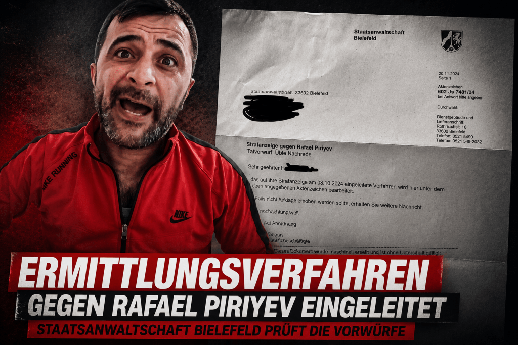 ERMITTLUNGSVERFAHREN GEGEN RAFAEL PIRIYEV