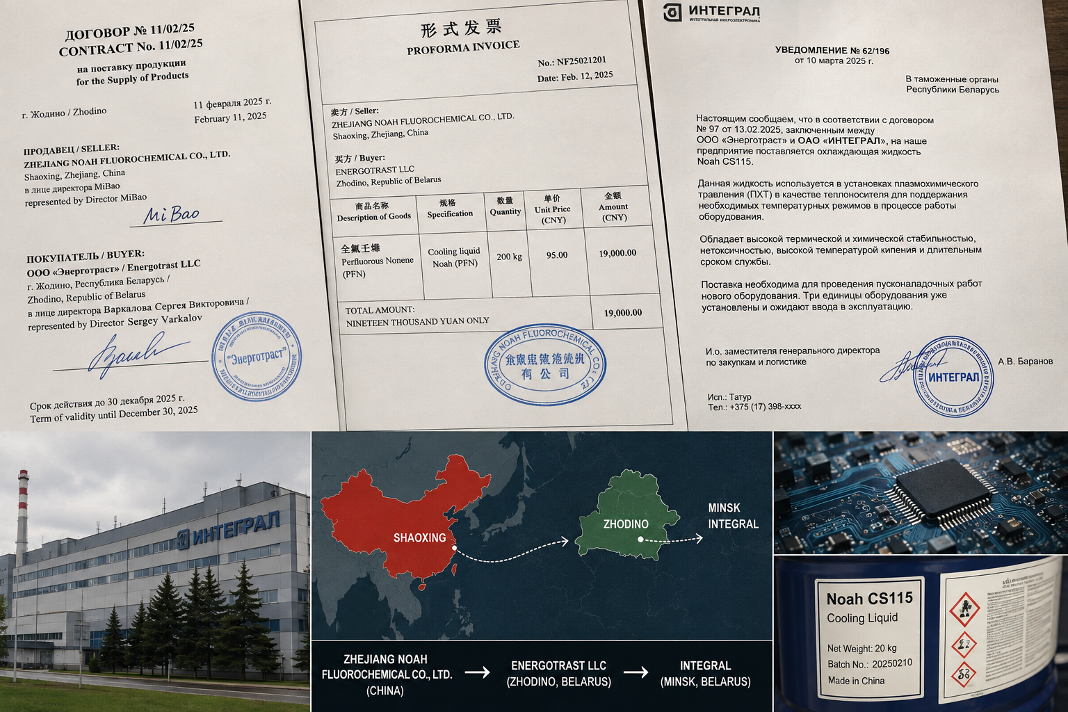 Zhejiang Noah Fluorochemical Co., Ltd. and Energotrast LLC